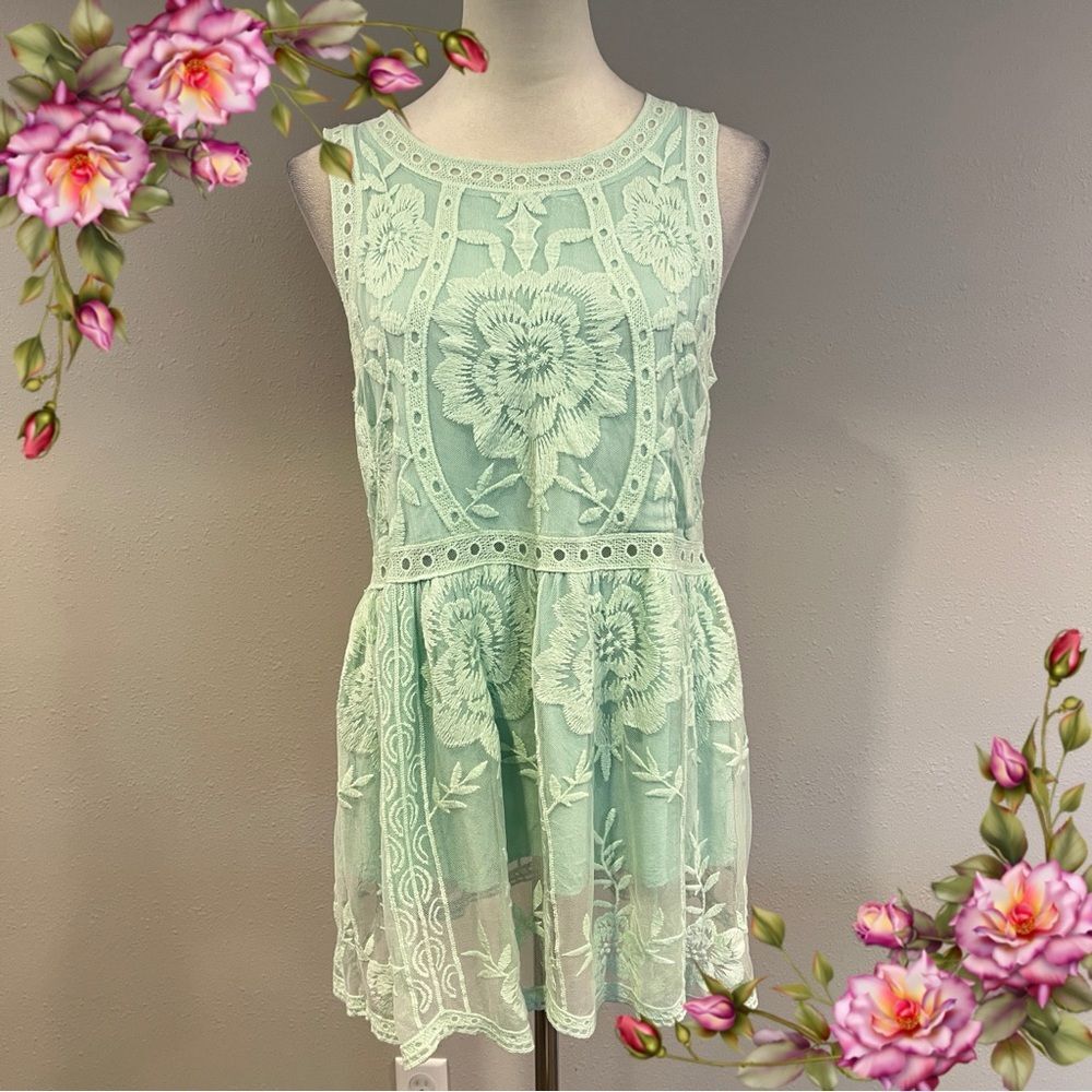 Mint Green Lace top